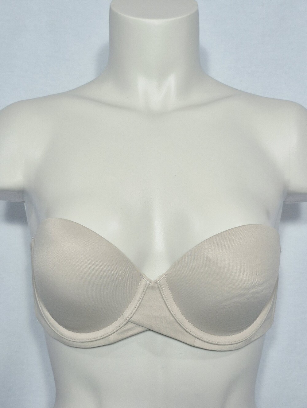 34B Maidenform Self Expressions Stay Put Strapless Bra Beige NO‎ Straps